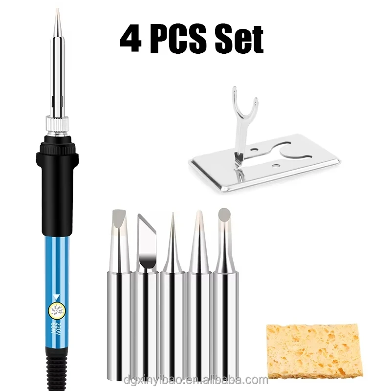 2024 New product adjustable temperature soldering iron set 60W mobile phone repair accessories welding soldering supplies