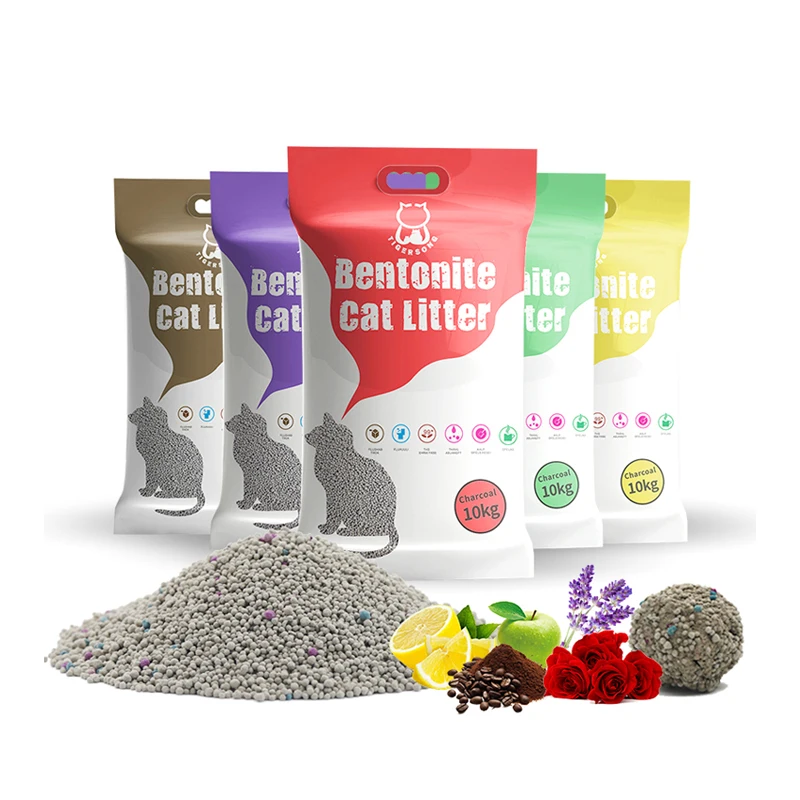 Wholesale Price OEM/ODM fast Clumping Bentonite Cat Sand Litter Multi Fragrance cat litter sand