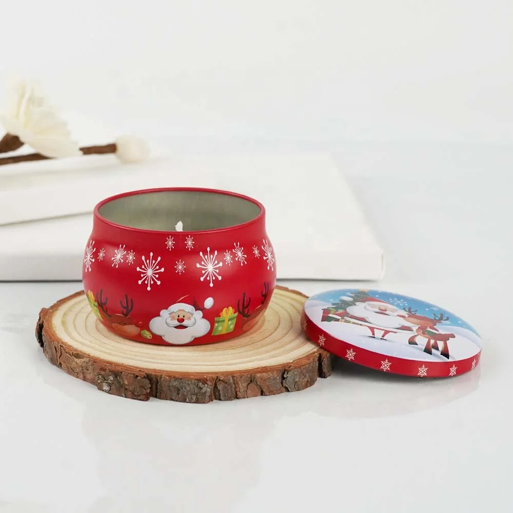 New design Classic Candy Tea Tin Box Gift Tin Can 4.4 oz 2.2 oz Candle Tin Container for Scented Candle,soy wax candle
