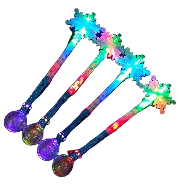 Ice Snow Magic Glowing Stick Lucky Princess Snowflake Glowing Stick Toy Elsa Birthday Gift Sparkling Fairy Stick