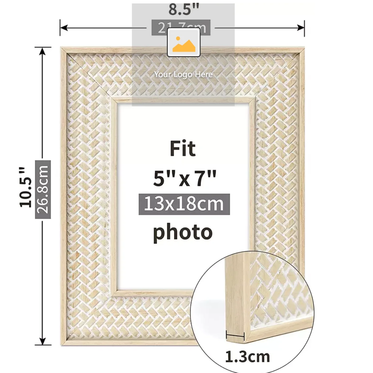 Picture Frames Black Display Pictures Frame Table Top or Wall Hanging Wood Photo Frames