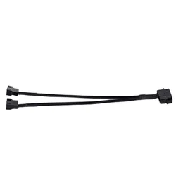 PC Chassis IDE Molex 4pin Connector to 2510 3Pin 4Pin Cooler Cooling fan Adapter Splitter Power Sleeved Cable 1 to 2 way 27CM