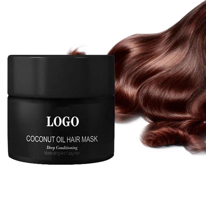 Private Label Natural Organic Hair Treatment Moisturizing Frizzy Smooth Repair Coconut Oil Hair Mask