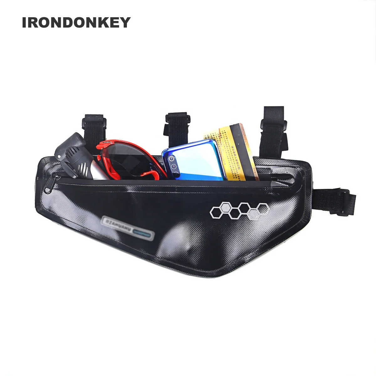IRONDONKEY Universal Hard Shell Storage Saddle Bag Convenient Electric Bicycle Front Crossbeam Equipment Bicycle Bags Boxes