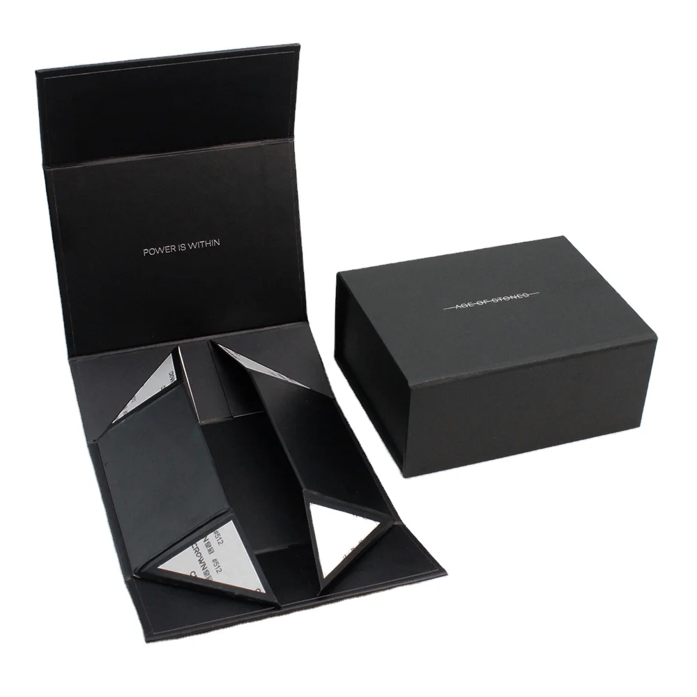 Custom Design Mini Rigid Wallet Box Matte Black Cardboard Magnetic Closure  UV Logo Printing Small Soap Magnetic Blank Gift Box
