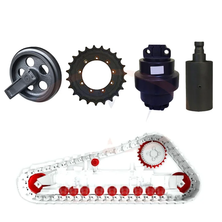 Undercarriage Parts for TV Series TV370 TV 380 TV 450 Track Roller Sprocket Front Rear Idler and Rubber Track