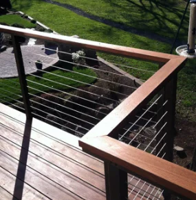 Project Deck Wire Railing For Exterior Balcony Simple Design Villa Hotel Interior Stair Stainless Steel 304 Cable Railing System