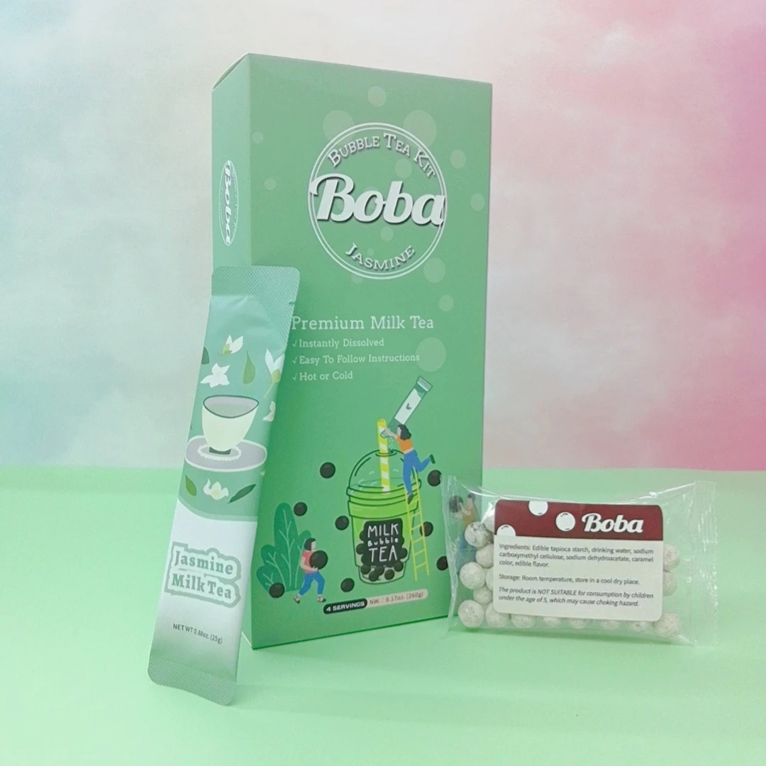 Instant Boba Matcha Bubble Milk Tea Powder PLA Straw