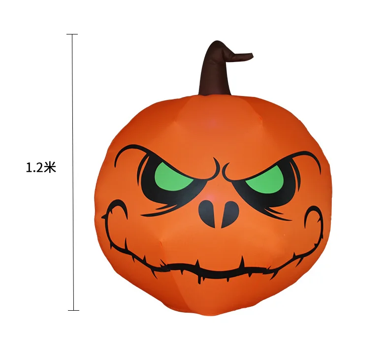 Wholesale Grant Size Of Diameter 1.2M Pumpkin For Halloween Decoration Inflatable With Lights