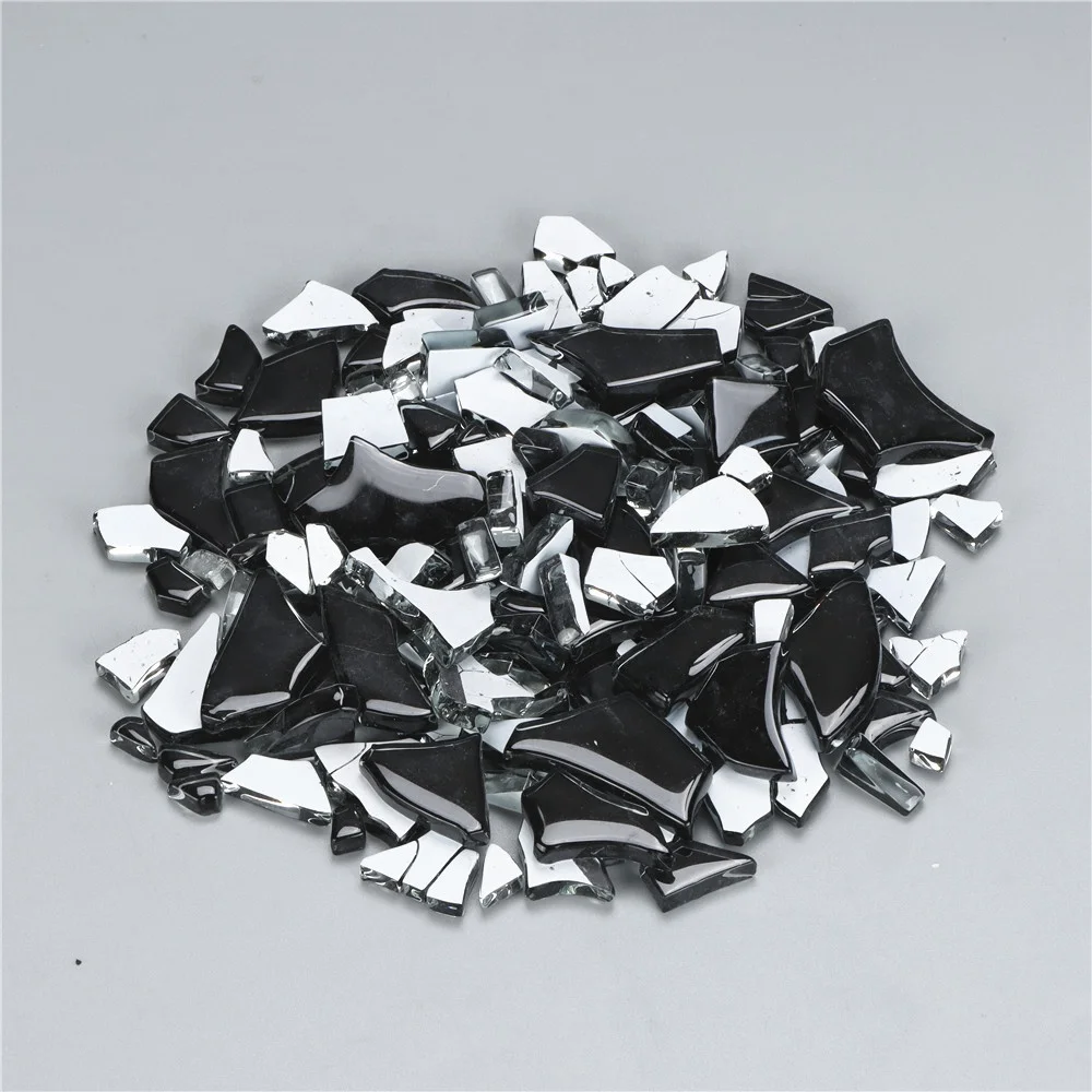 Irregular clear ice crackle mosaic handmade broken crystal clear glass mosaic tile
