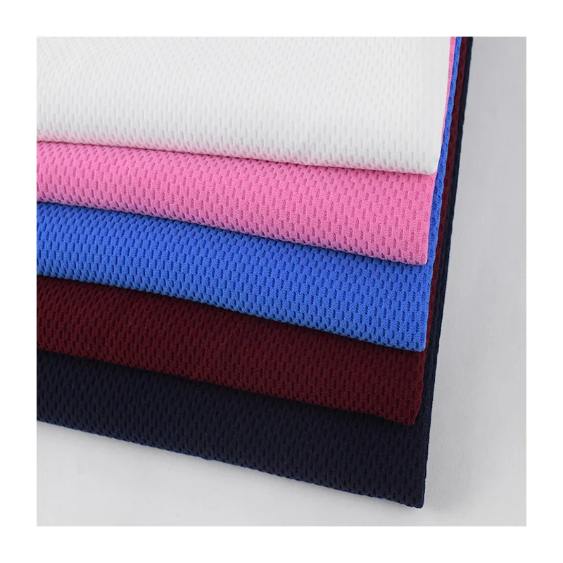 Sportswear Fabric Polyester Knitted Dry Fit Honeycomb Fabric Microfiber Waffle Fabric