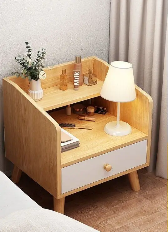 Special Design Hot Selling Wooden Tall Night Stand Bedside Table with Drawers for Bedroom