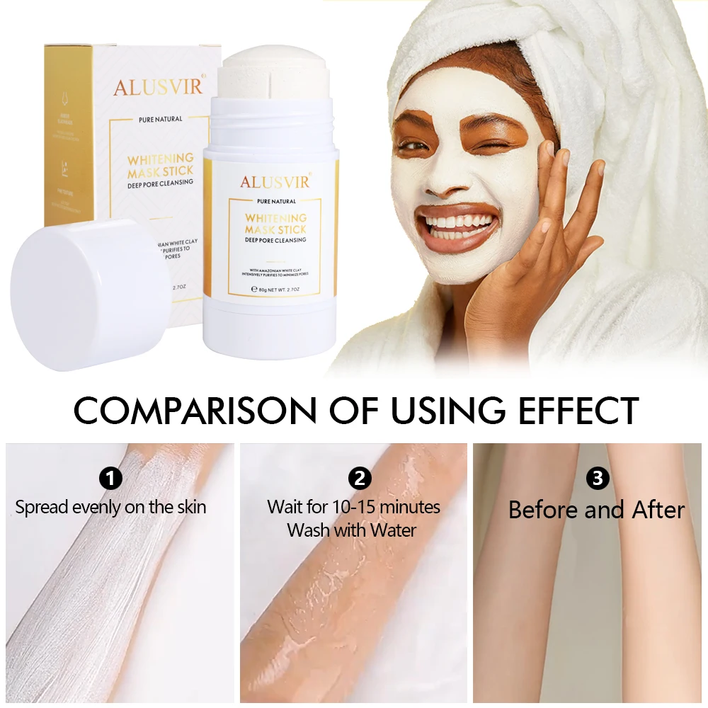 Korean Skin Care Organic Whitening Immediately Deep Cleansing Hydrating Body Bleaching Facial Face Mud Clay Mask Stick