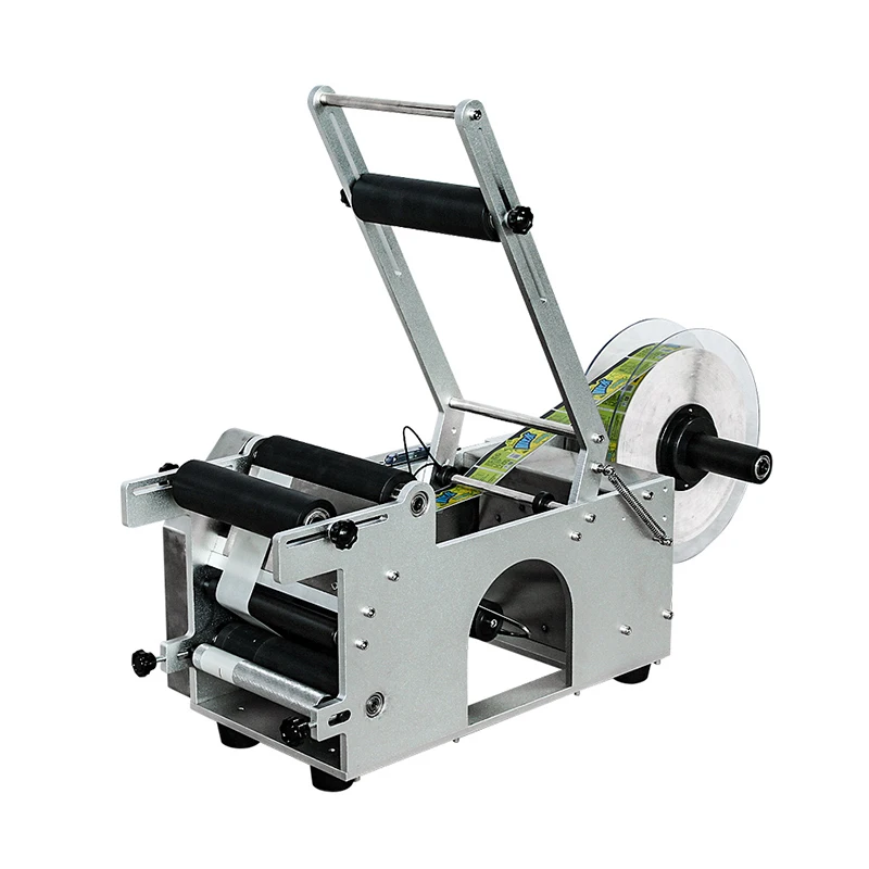 New Arrival Label Sticking Machine For Round Bottle Manual Labeling Machine Wine Bottle Sticker Label Small Packing Machine