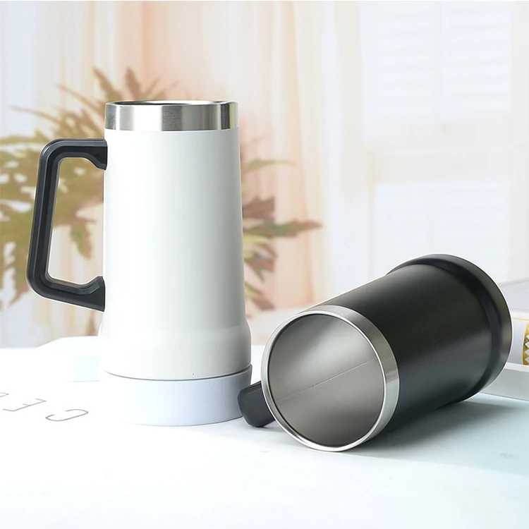 Europe stocked double wall vacuum thermo insulated beer mug beer for sublimation