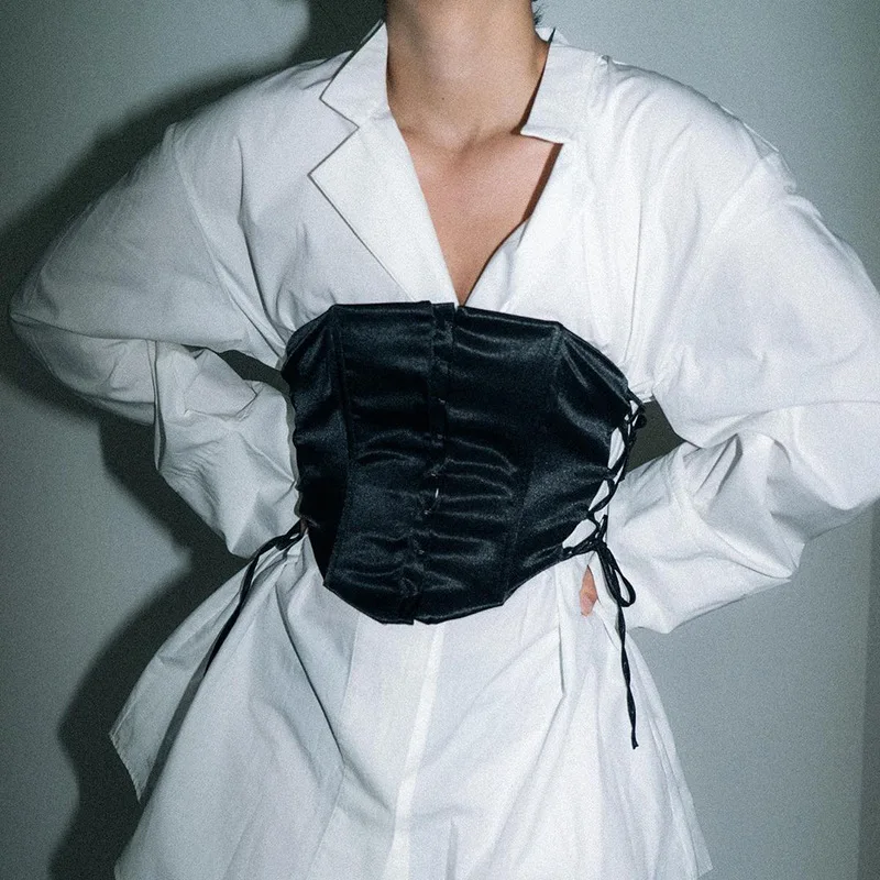 
Bodyshapers For Women Shapewear 2021 Summer New Tube Top Sexy Open Back Slim Folds Womens Shapewear Corsets 