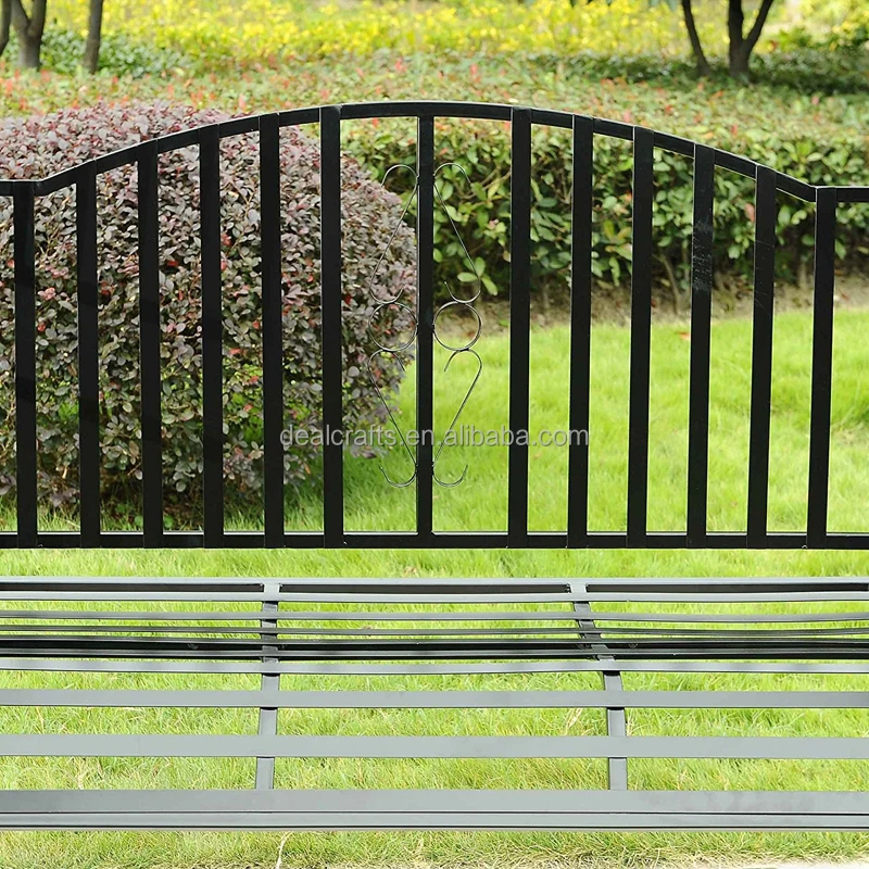 Outdoor Metal Garden Rose Arch with Bench for Flower