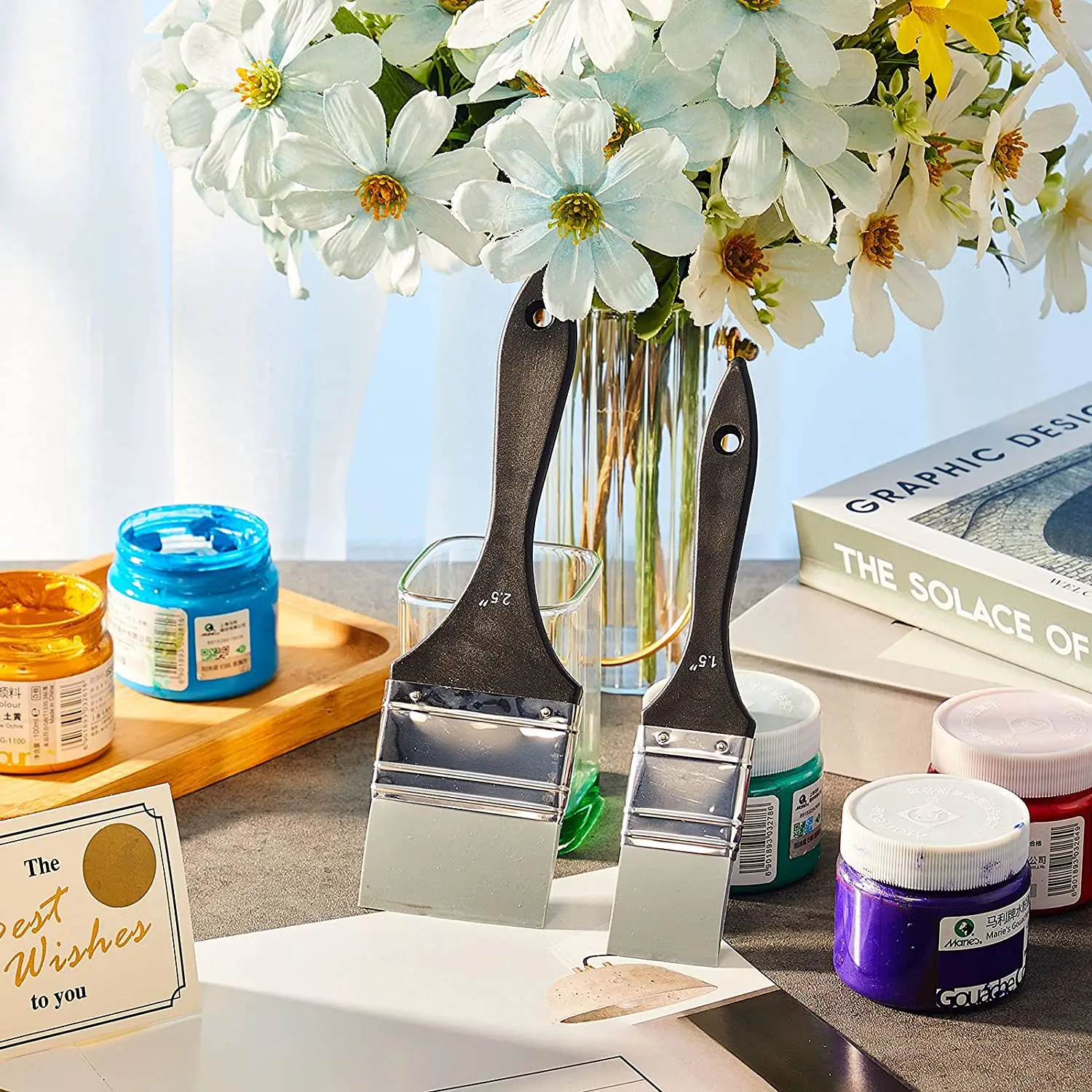 Wide Firm Flat Solid Silicone Color Shaper Silicone Paint Brush