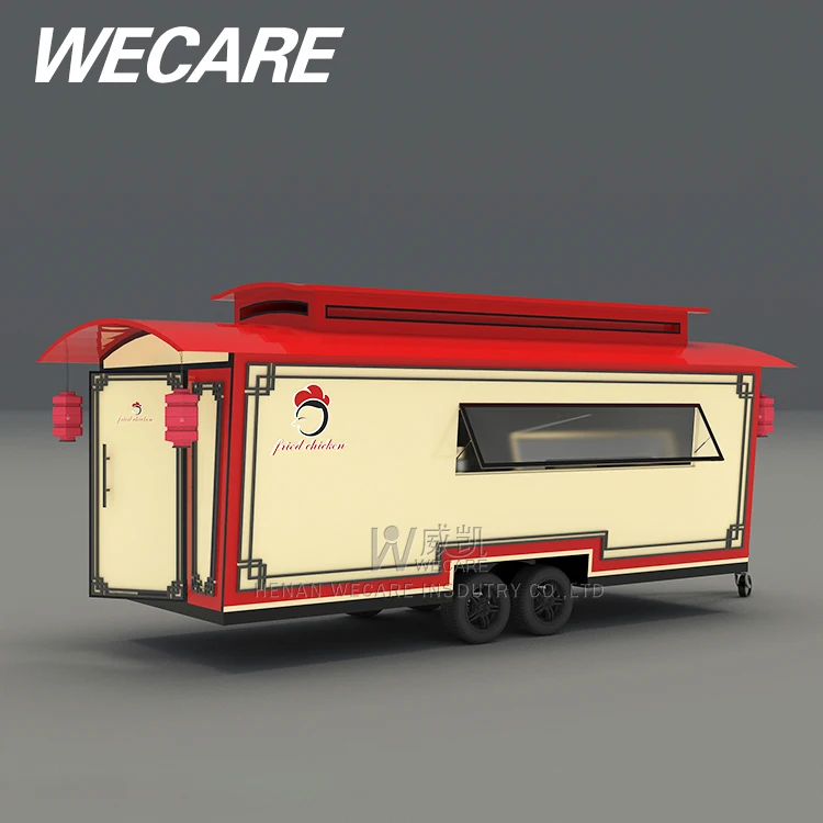 Supply fashion design food trailer taco, fried chicken, fast food kiosk for sale outdoor