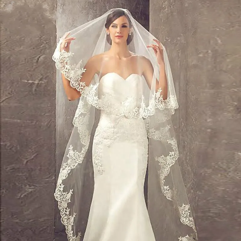 S3541F   New New White Water Soluble Lace Wedding Dress Veil Manufacturer 3m Wedding Soft Yarn