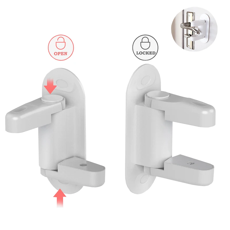 Probebi Easy Operation Safety Lock Child-Proof Plastic Door Lever Baby Door Handle Lock