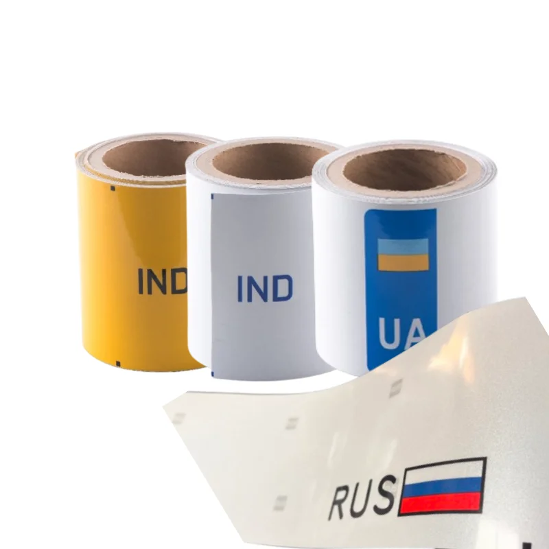 wholesale India Turkey Ukraine  Russia License number plate reflective vinyl film sticker tape license plate reflective sheeting