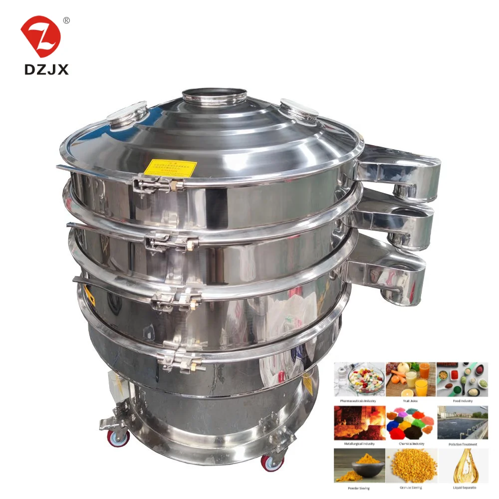 DZJX Small Ultrasonic Automatic  Vibrating Screen Sieve Electric Vibro Sieve Shaker Cassava Chemical Powder Sifter Machine