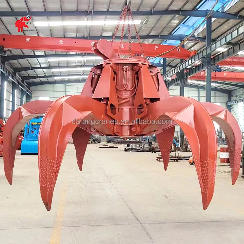 Металлический металлолом апельсиновой корки одинарный двойной четырехканатный захват Электрический гидравлический