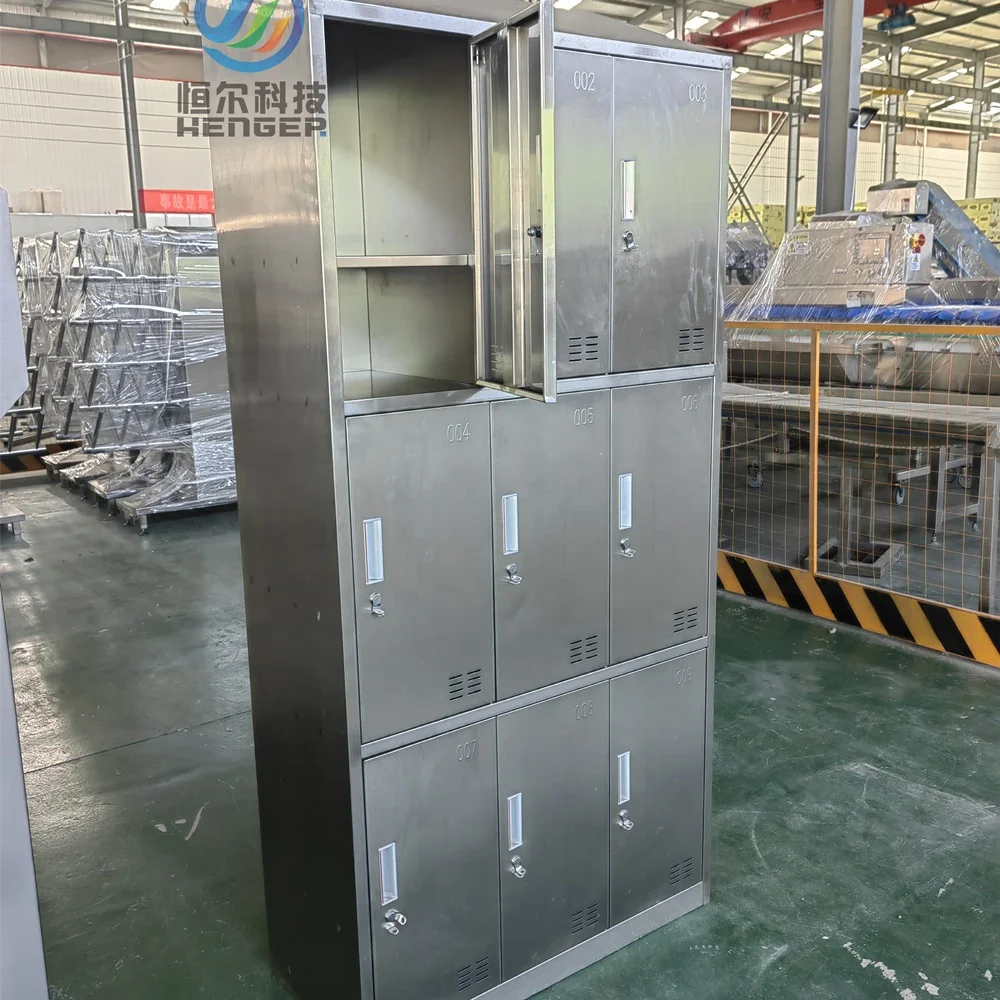 Supermarket Steel Coin Locker Stainless Steel Storage Cabinets Corrosion-resistant steel lockers