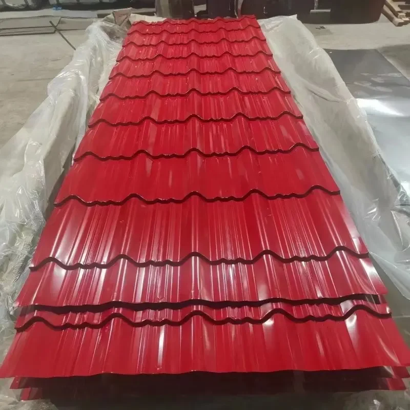 PPGI steel corrugated roofing sheet in vibrant colors
