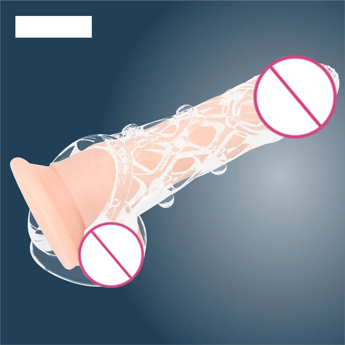 New transparent and stretchable spike crystal particles are fun to simulate a large male penis cover