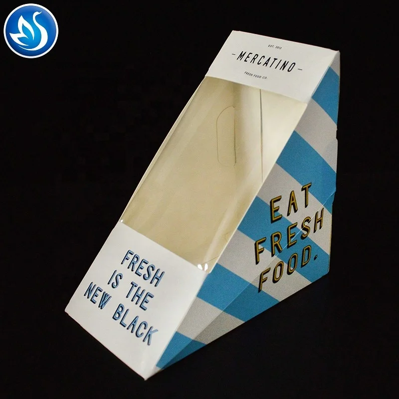 Heat sealed disposable sandwich packaging box