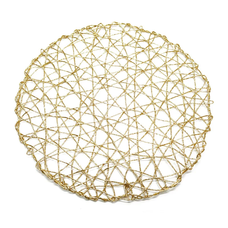 PE Film Thin Paper Rope Scrambled Placemat for Gathering Occasional Decoration Family Parties Celebrations