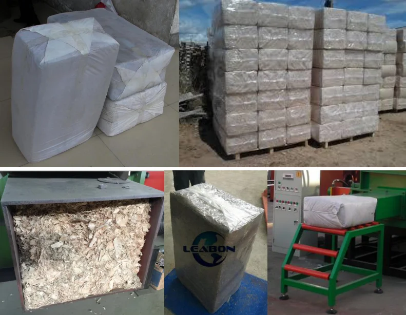 Wood Shaving Baling Press Production Line with Feeding Conveyor and Sealer