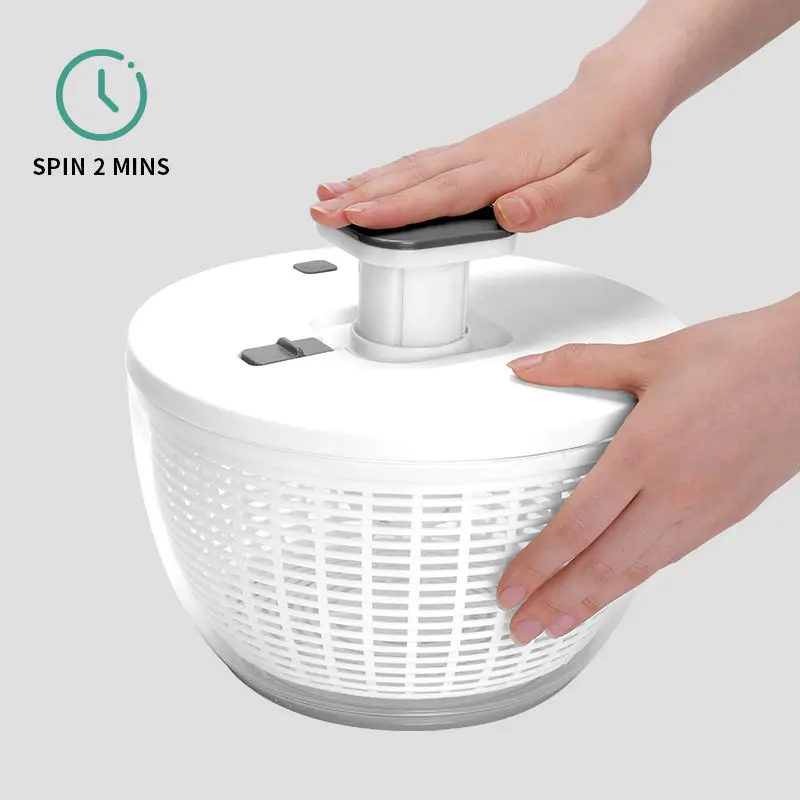 Multifunctional Manual Kitchen Appliance Tools Plastic Lettuce Vegetable Washers Dryer Spinning Colander Bowl Salad Spinner