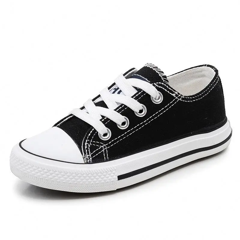 
 Белые кроссовки на шнуровке для мальчиков и девочек, повседневная холщовая обувь, оптом   (1600116599663)