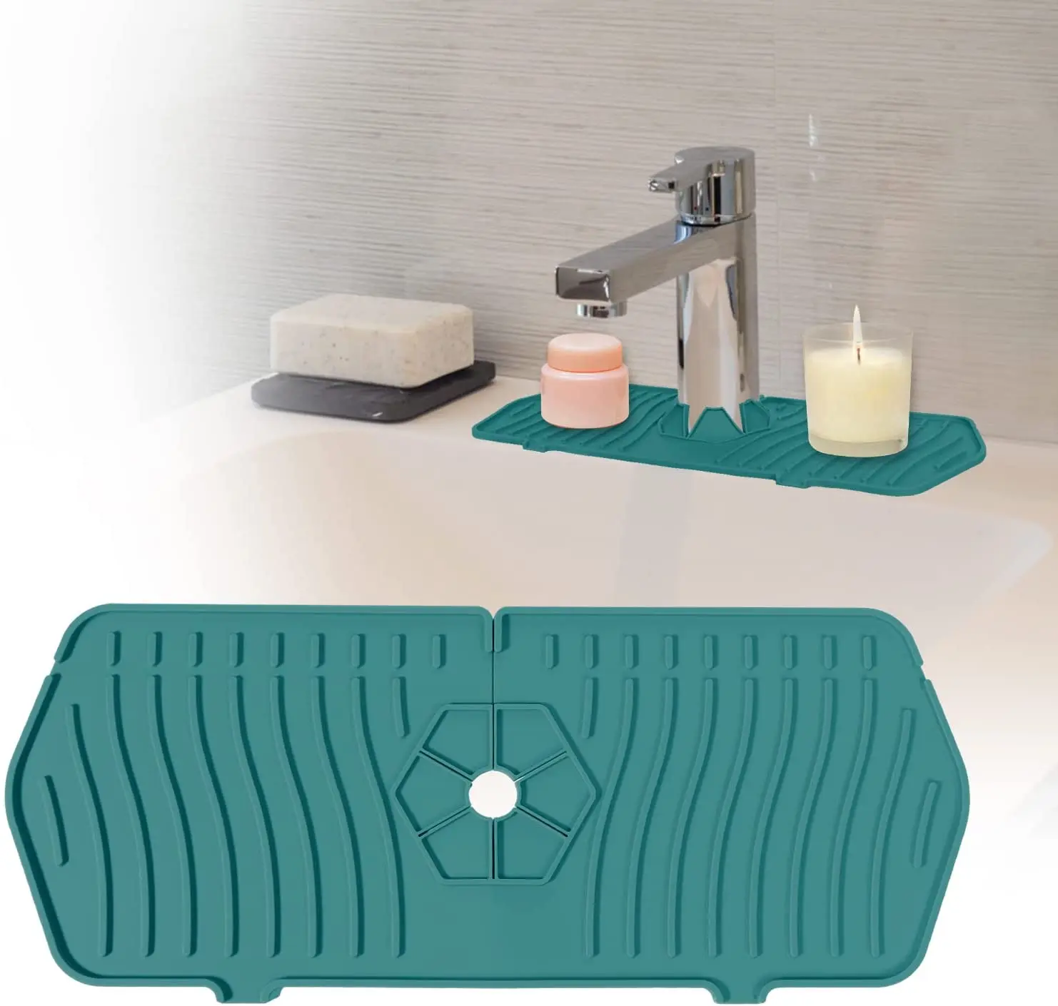 2022 Hot Selling Silicone Sink Faucet Mat for Kitchen Sink Splash Guard