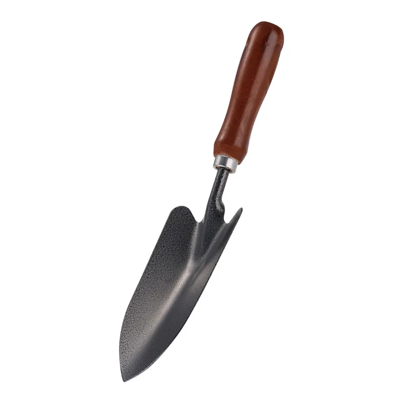 Mini small polished short gardener hand shovel garden use spade wooden handle