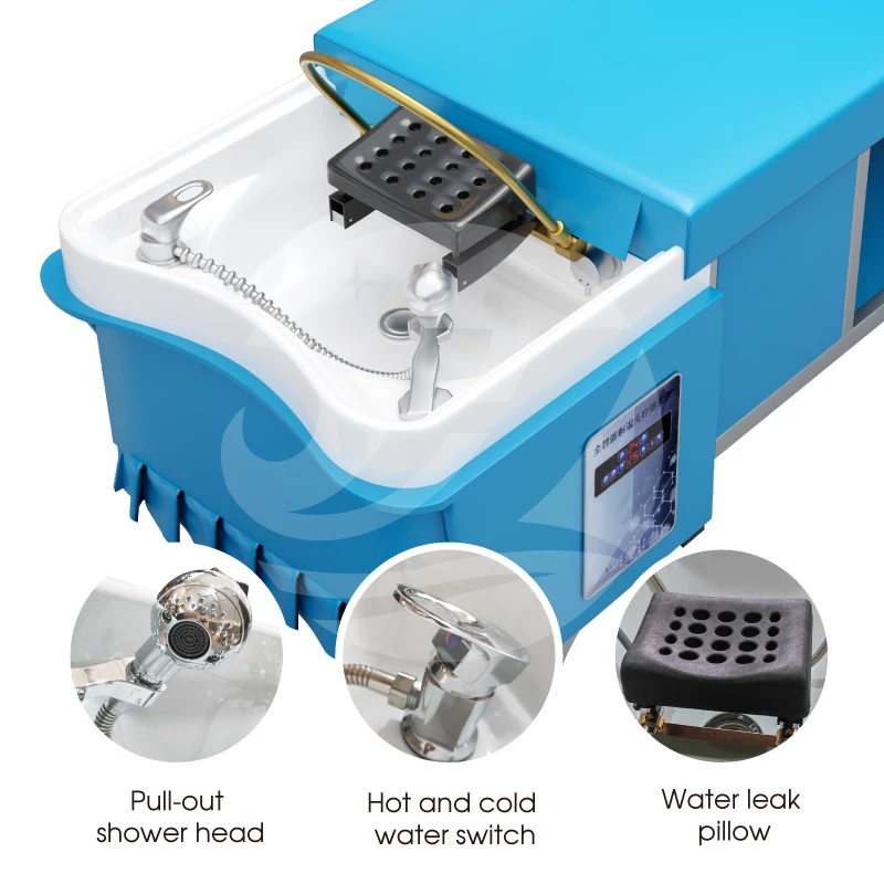 Top seller electric water therapy spa head shower shampoo massage pedicure bed foot spa massage with heating water circulation