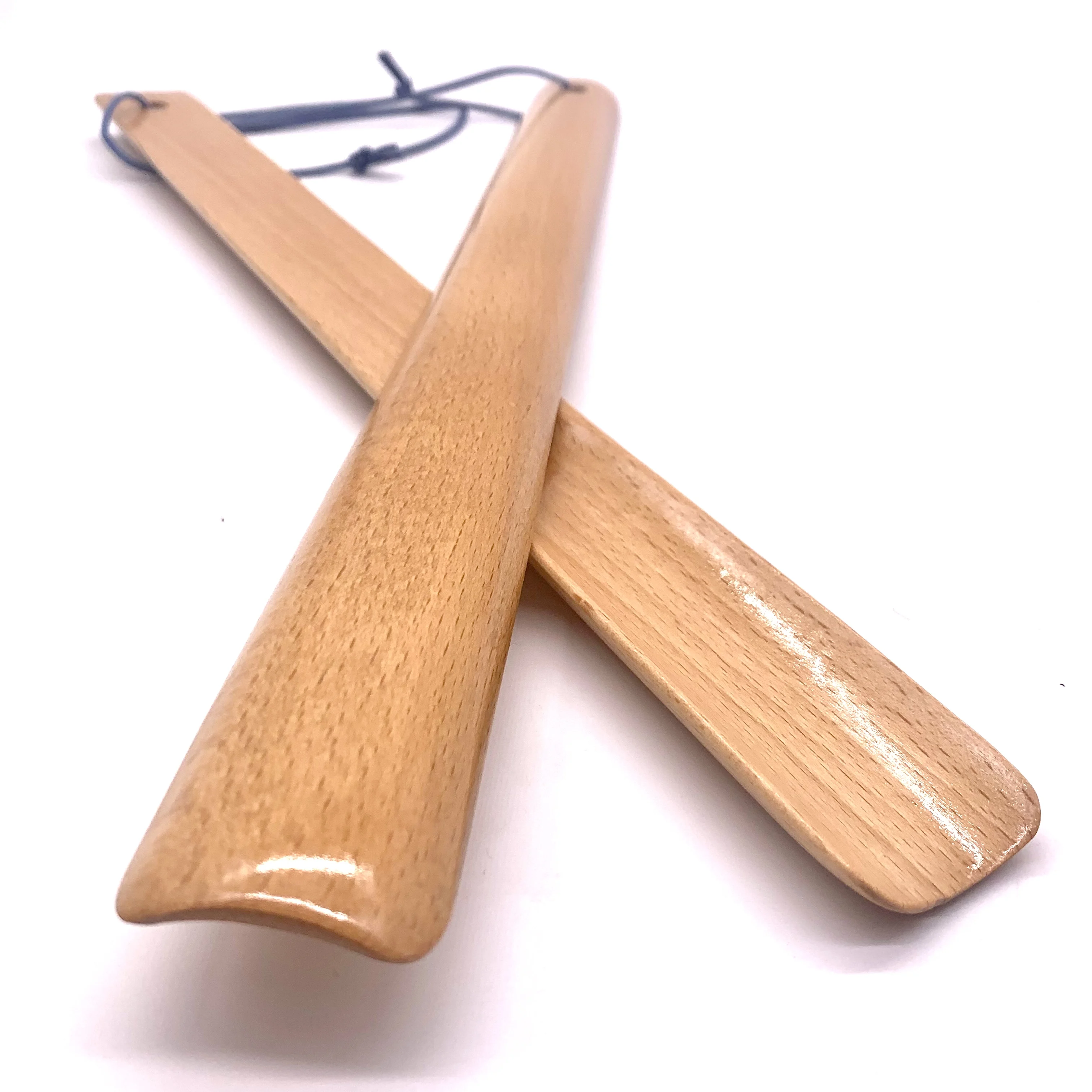 Factory Wholesale Hotel Customized 38CM Shoehorn shoe horn with logo Environmentally friendly wood long handled shoe horn