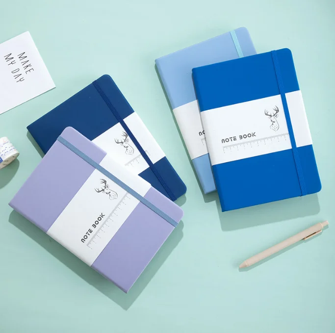 High Quality A5 PU Leather Hardcover Leather Sewn Binding Moleskine And Leuchtturm Style Notepad