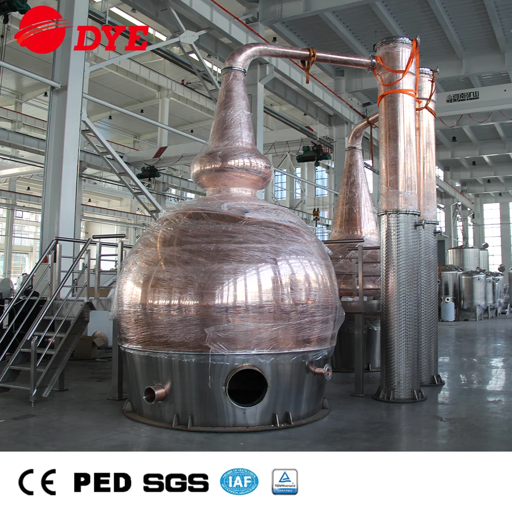  DYE Double 5000L шотландская винокурня для виски система медной дистилляции алкоголя оборудование винокурни машина