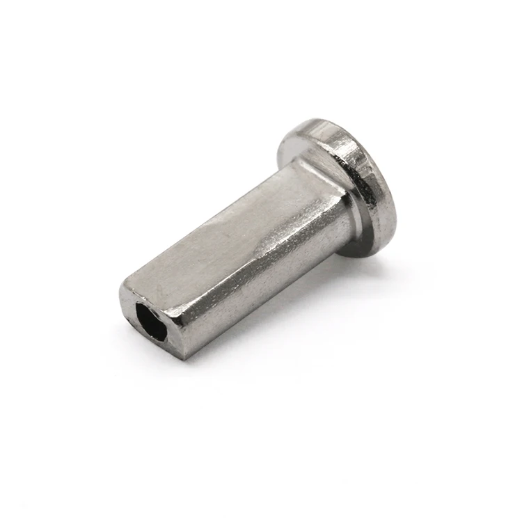 Wholesale high hardness round head steel half pipe rivet for industrial machinery