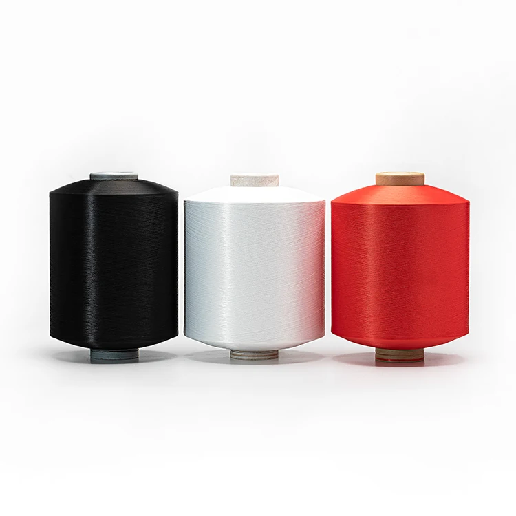 
Dope dyed dty high stretch polyester yarn imitation nylon nylon yarn for flynit upper socks 