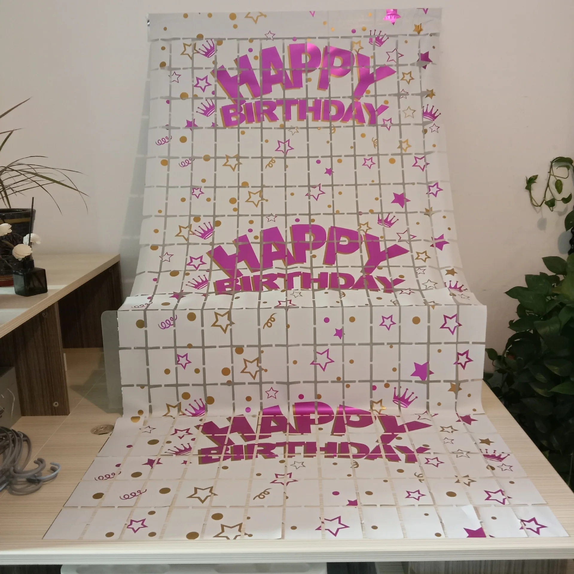 Новые металлические занавески из фольги для украшения дня рождения 1*2 м квадратная занавеска