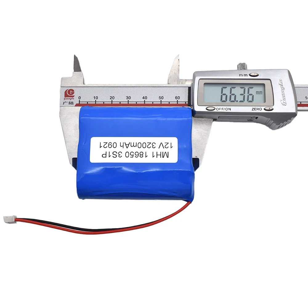 12V 3.2Ah 18650 Li Ion OEM GEB Deep Cycle 3S1P 11.1V 3200mAh 5C High Discharge Rechargeable Battery Pack With PCM for 12v Robots