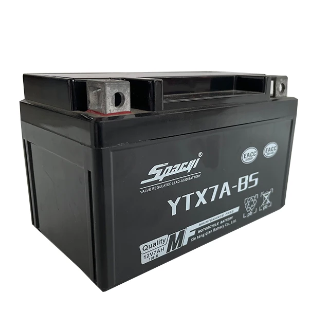 YTX7A-BS 12V7AH Batera de scooter marca chaoya lead acid rechargeable maintenance free motorcycle battery