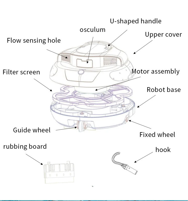Hot newest model robot vacuums cleaner automatic swimming pool cleaning system
