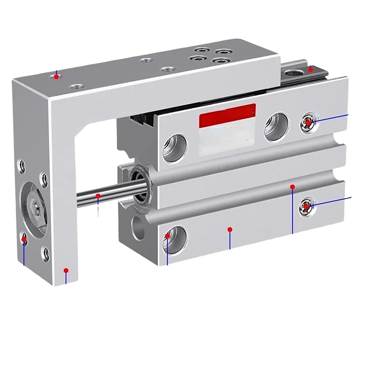 Miniature precision slide cylinder MXH6/10/16/20-10/25/50 side straight HLH small pneumatic magnetic