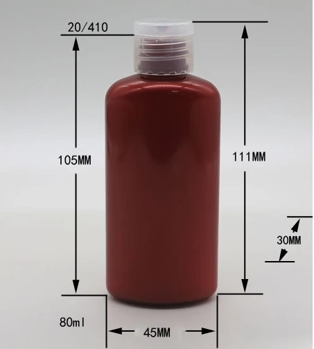 OEM Wholesale 2025 PET 80ml Plastic Bottles Flip Oval Flat Design with Pump Seal Shampoo Perfume Lotion Packaging PP Material
